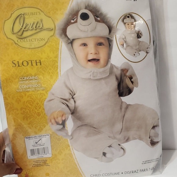 Sloth Gray  Toddler Custome - Picture 1 of 7